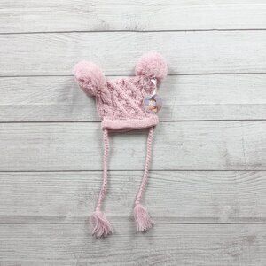 The Blueberry Hill Baby Girl Knit Hat Pink Quinn Pom Pom Beanie Newborn